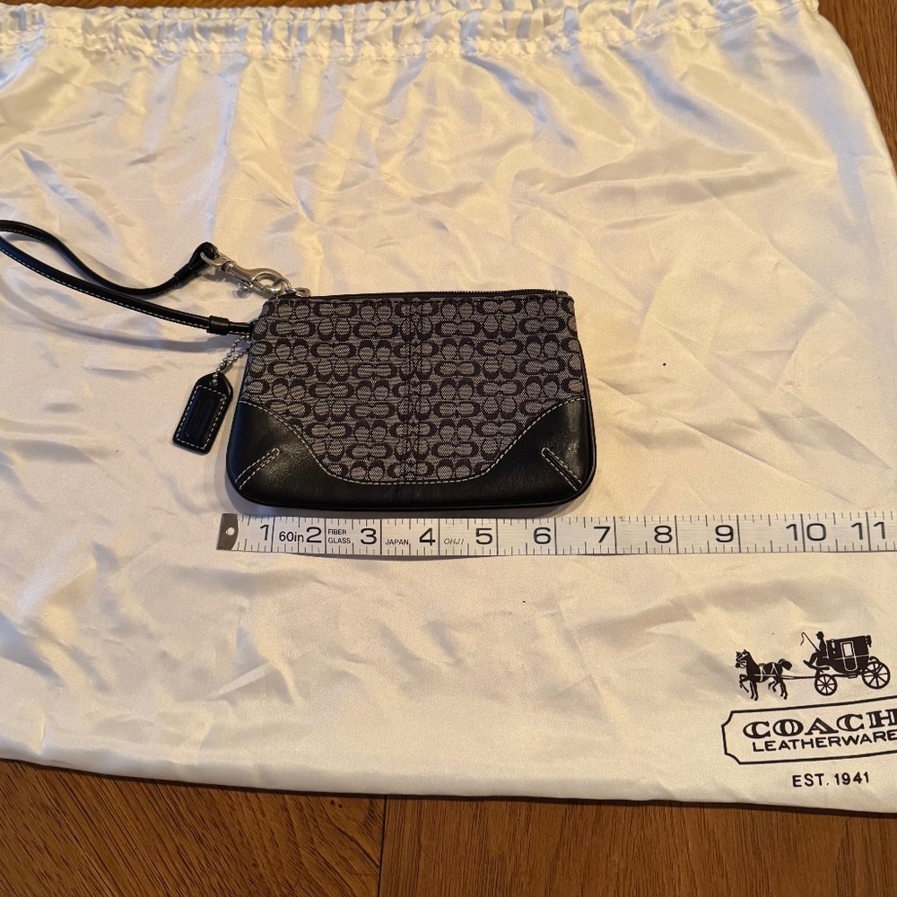 Coach Fabric Signature C Fabric Wristlet